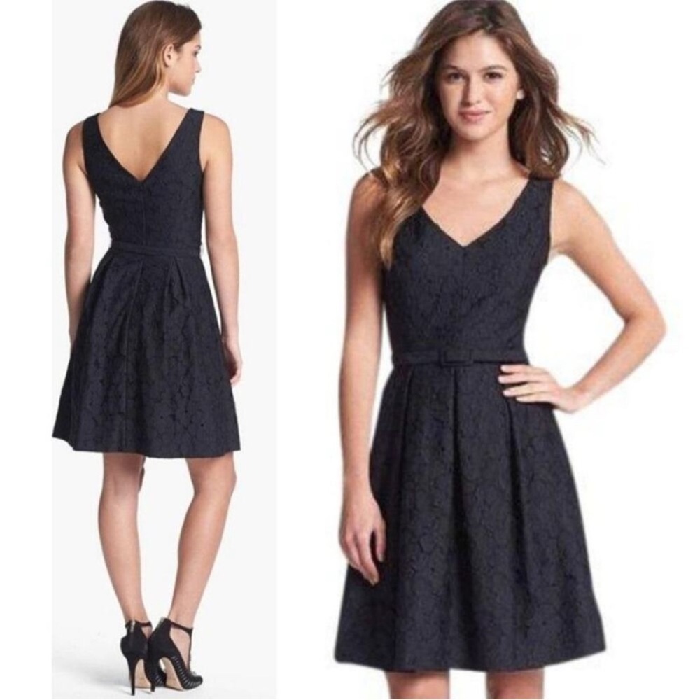 TRINA TURK NWT Black Lace Kianna Fit & Flare Dress Sz 10 - Picture 5 of 9